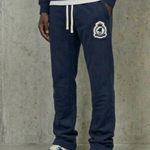 Chenille Badge Joggers - Navy