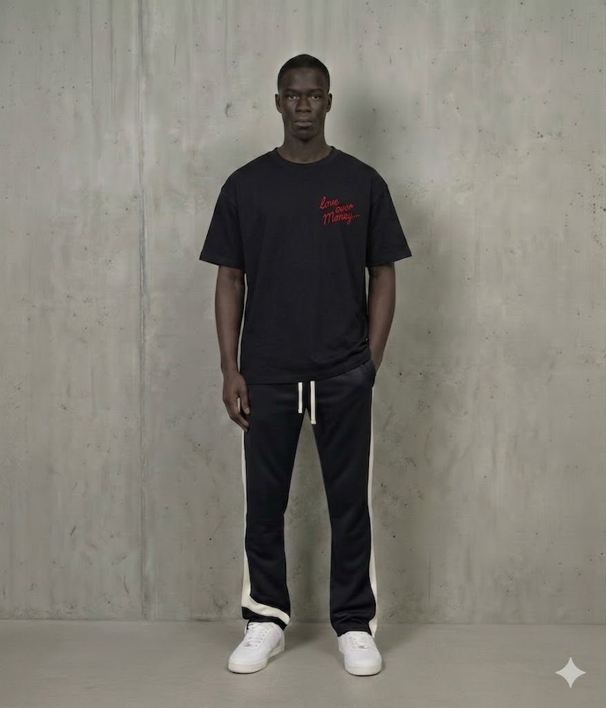 Benjart Love over Money Tee - Black - Image 3