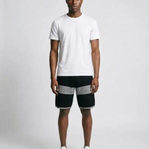 Crochet Knit Shorts - Black/Grey