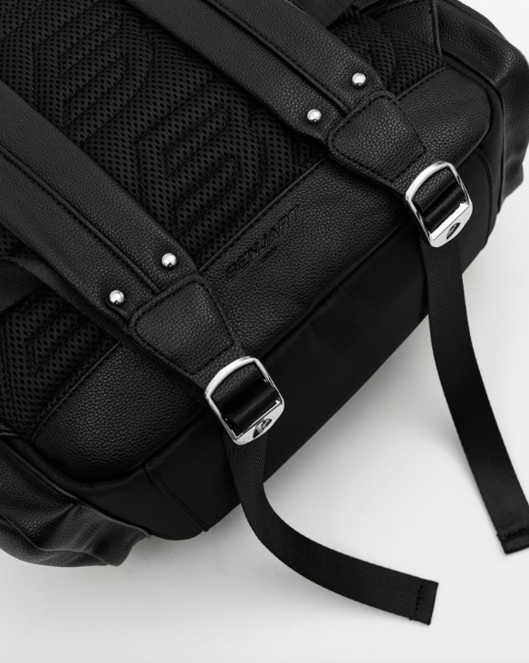 Nylon Weekender Backpack - Black - Image 4