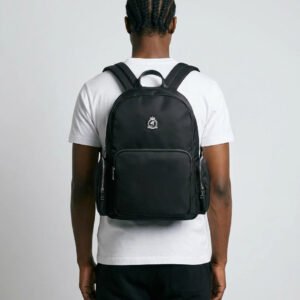 Nylon Weekender Backpack - Black