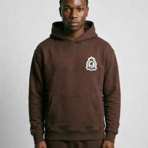 Chenille Badge Pullover - Brown