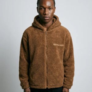 Brown Sherpa Zip Jacket