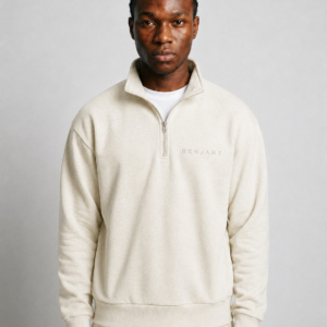 Benjart Blanks Quarter Zip Top Cream