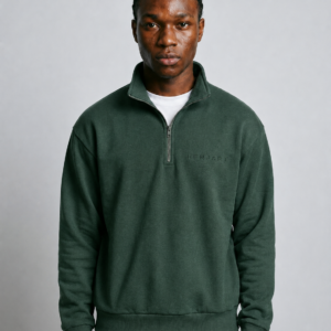Benjart Blanks Quarter Zip Top Pine Green